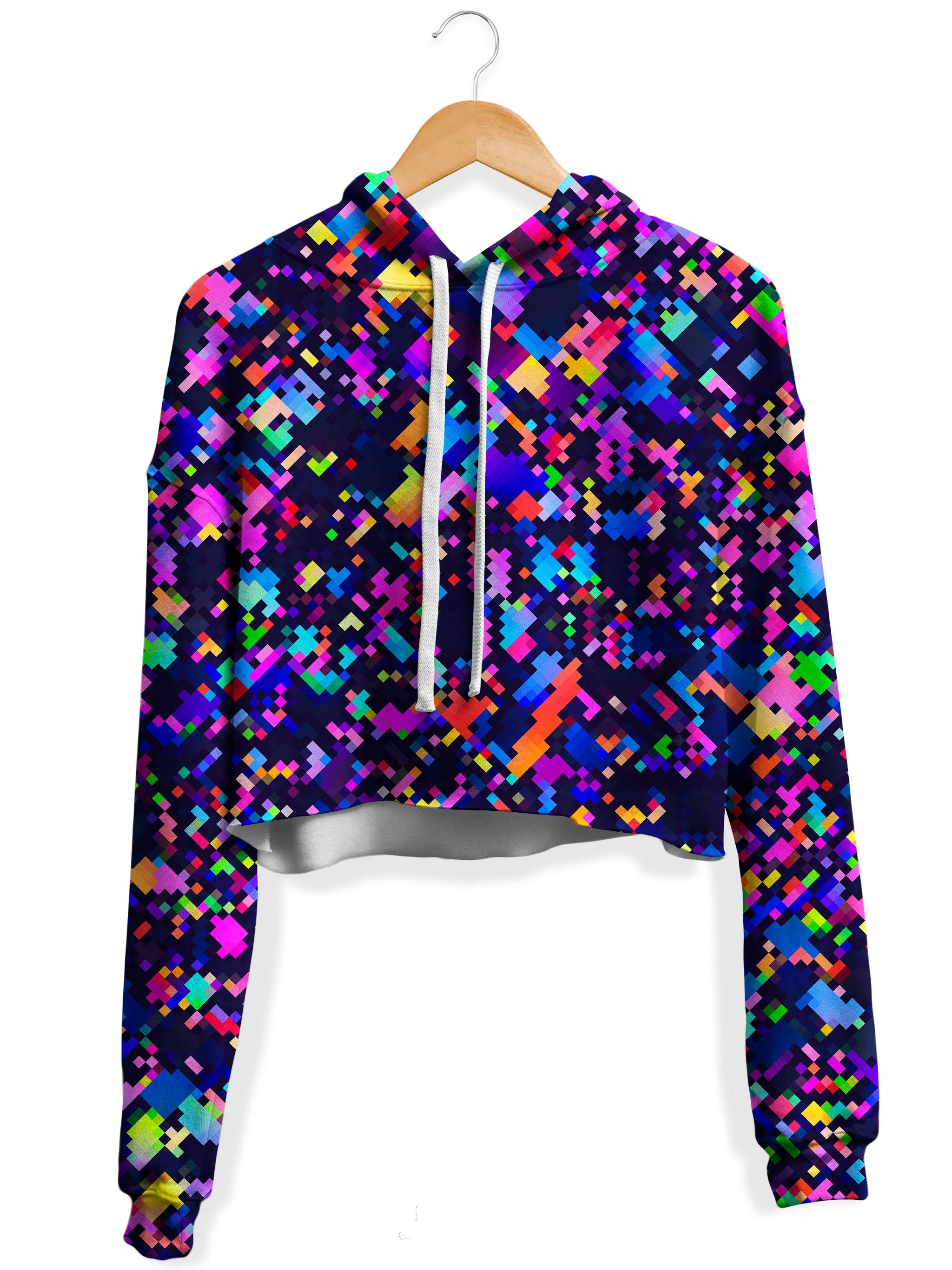 8-Bit Confetti Crop Hoodie and Leggings Combo