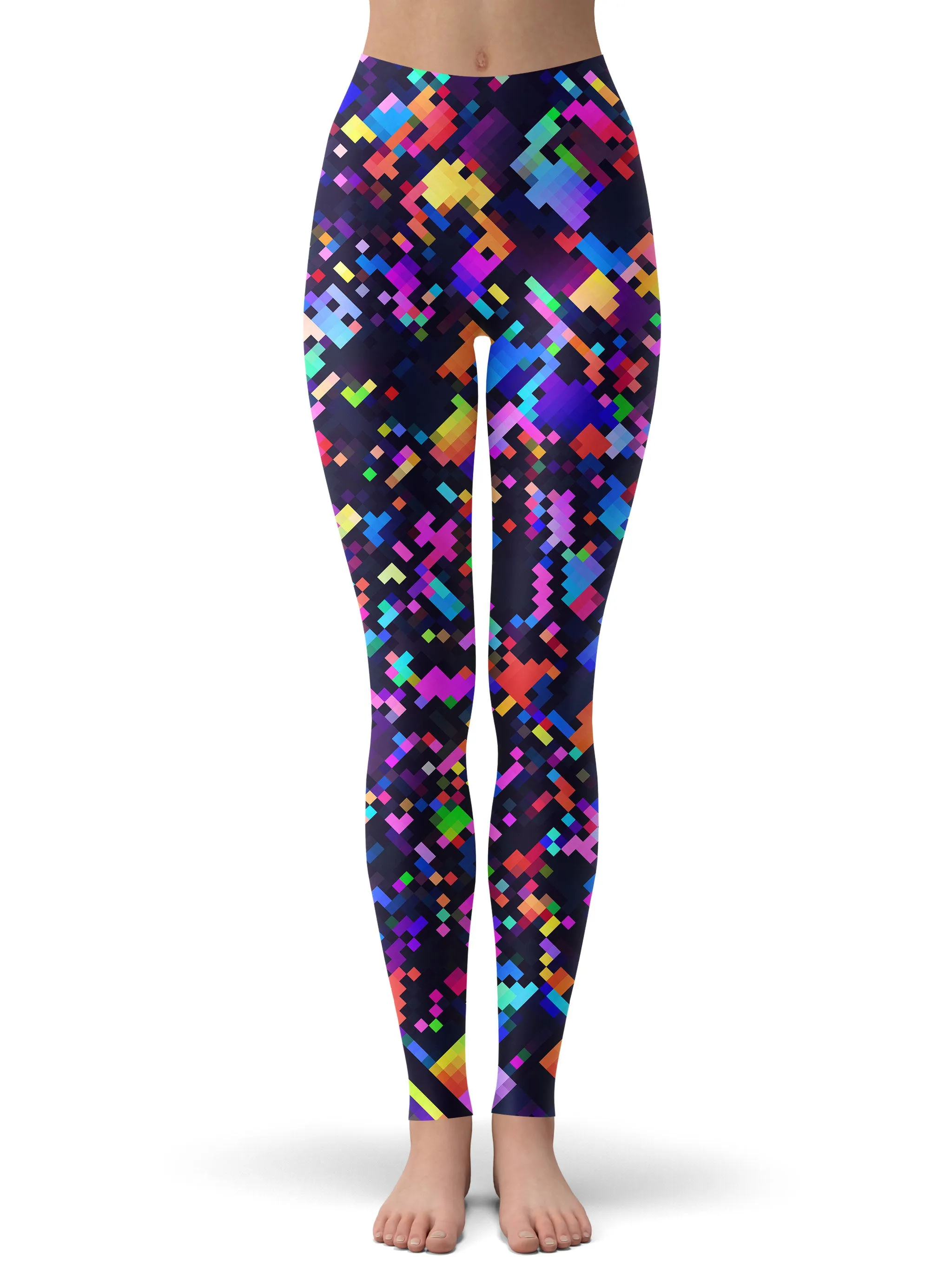 8-Bit Confetti Crop Hoodie and Leggings Combo