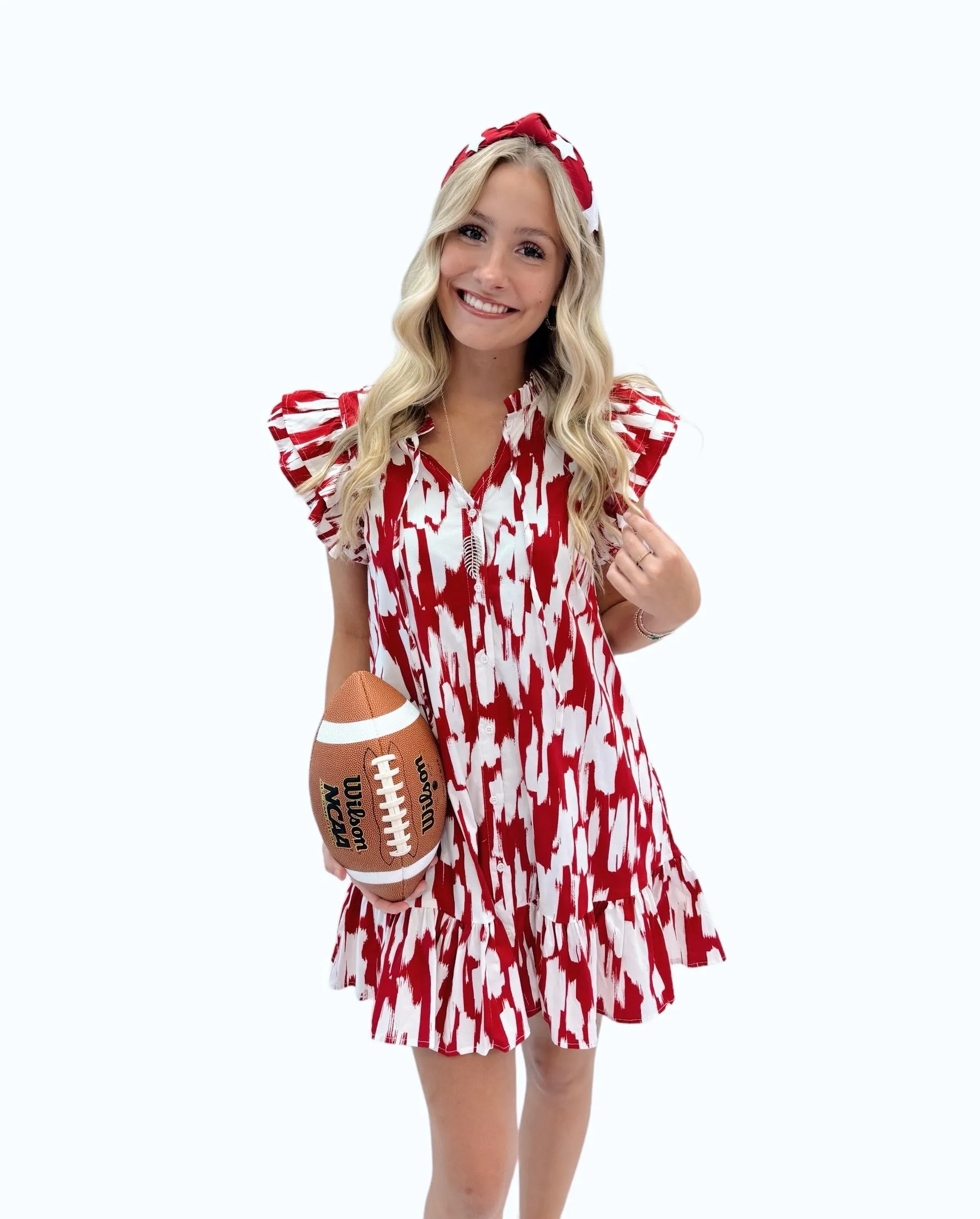 Abby Red and White Dress