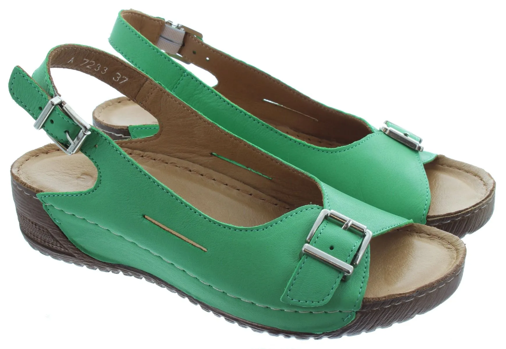 ADESSO Ladies Honey Buckle Sandals In Green