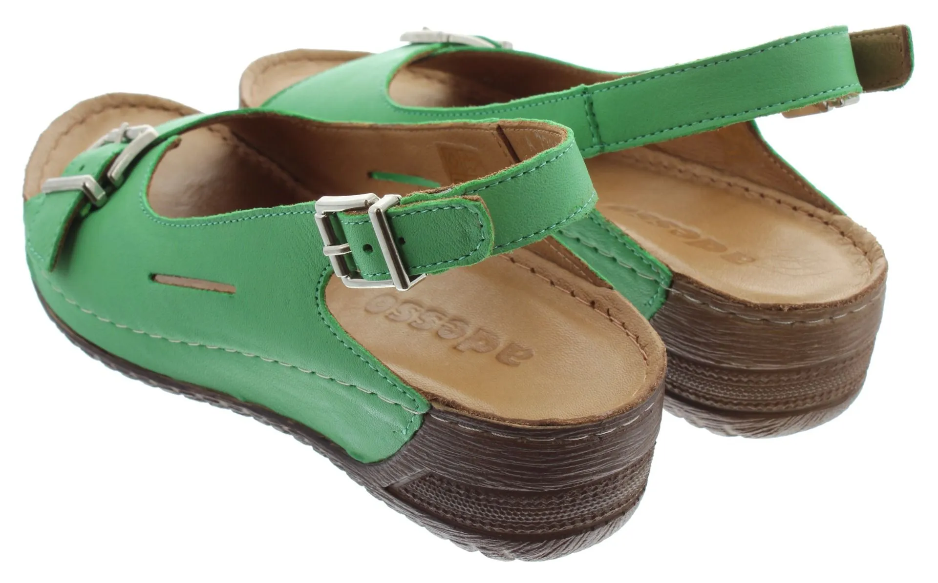 ADESSO Ladies Honey Buckle Sandals In Green