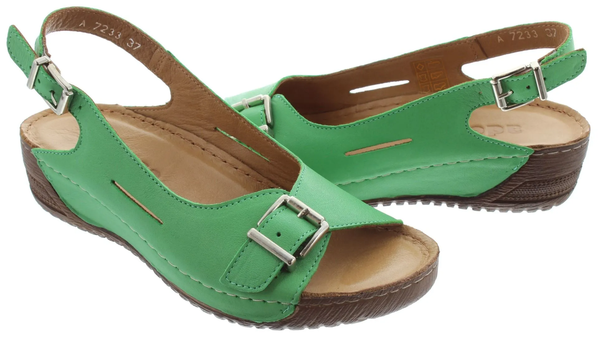 ADESSO Ladies Honey Buckle Sandals In Green