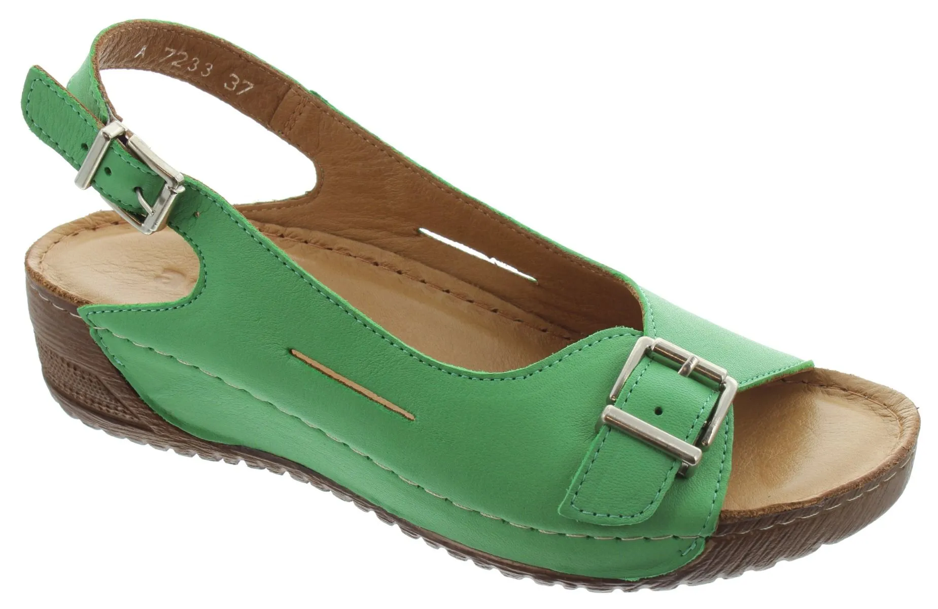 ADESSO Ladies Honey Buckle Sandals In Green