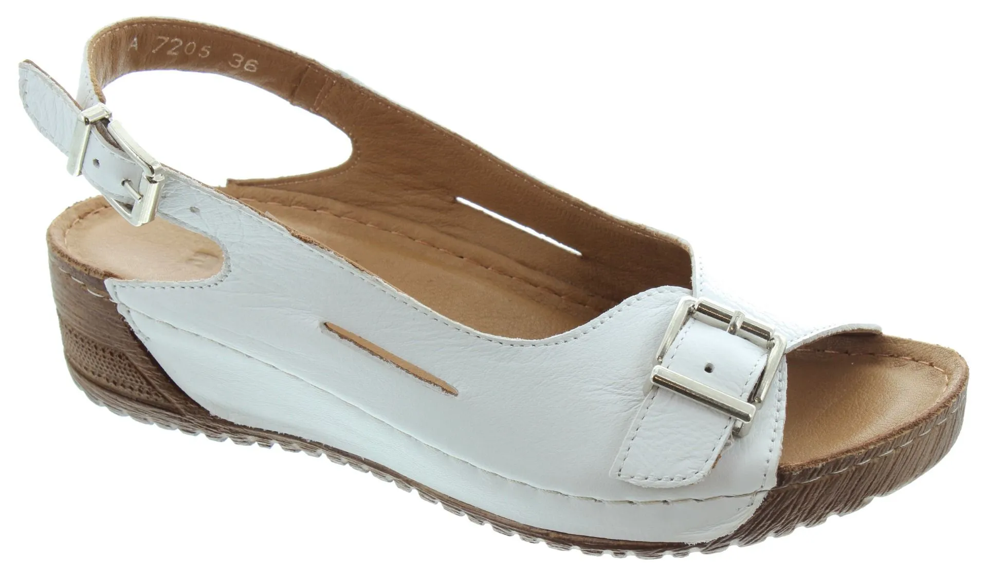 ADESSO Ladies Honey Buckle Sandals In White