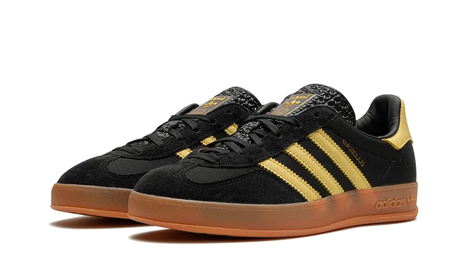 Adidas Gazelle Indoor Core Black Almost Yellow