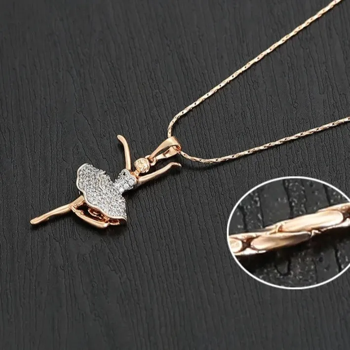 Adorable Dancer Ballerina Necklace