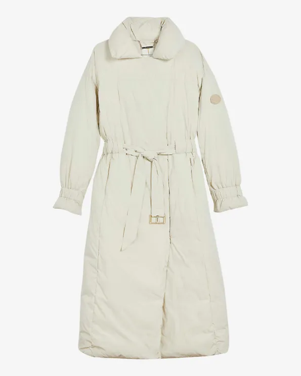 Aliccee Belted Padded Woven Coat - TPJ