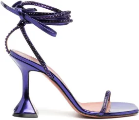 Amina Muaddi Crystal Vita 95mm sandals Purple