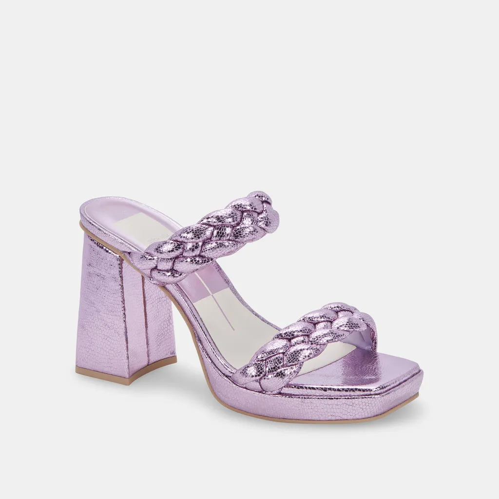 ASHBY Platform Heels Lilac Crackled Stella | Lilac Stella Heeled Sandals– Dolce Vita 6887435665474