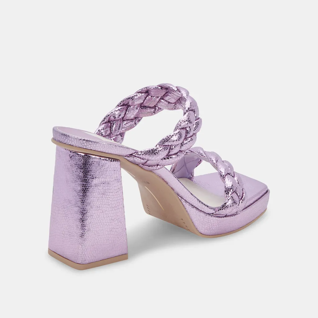 ASHBY Platform Heels Lilac Crackled Stella | Lilac Stella Heeled Sandals– Dolce Vita 6887435665474