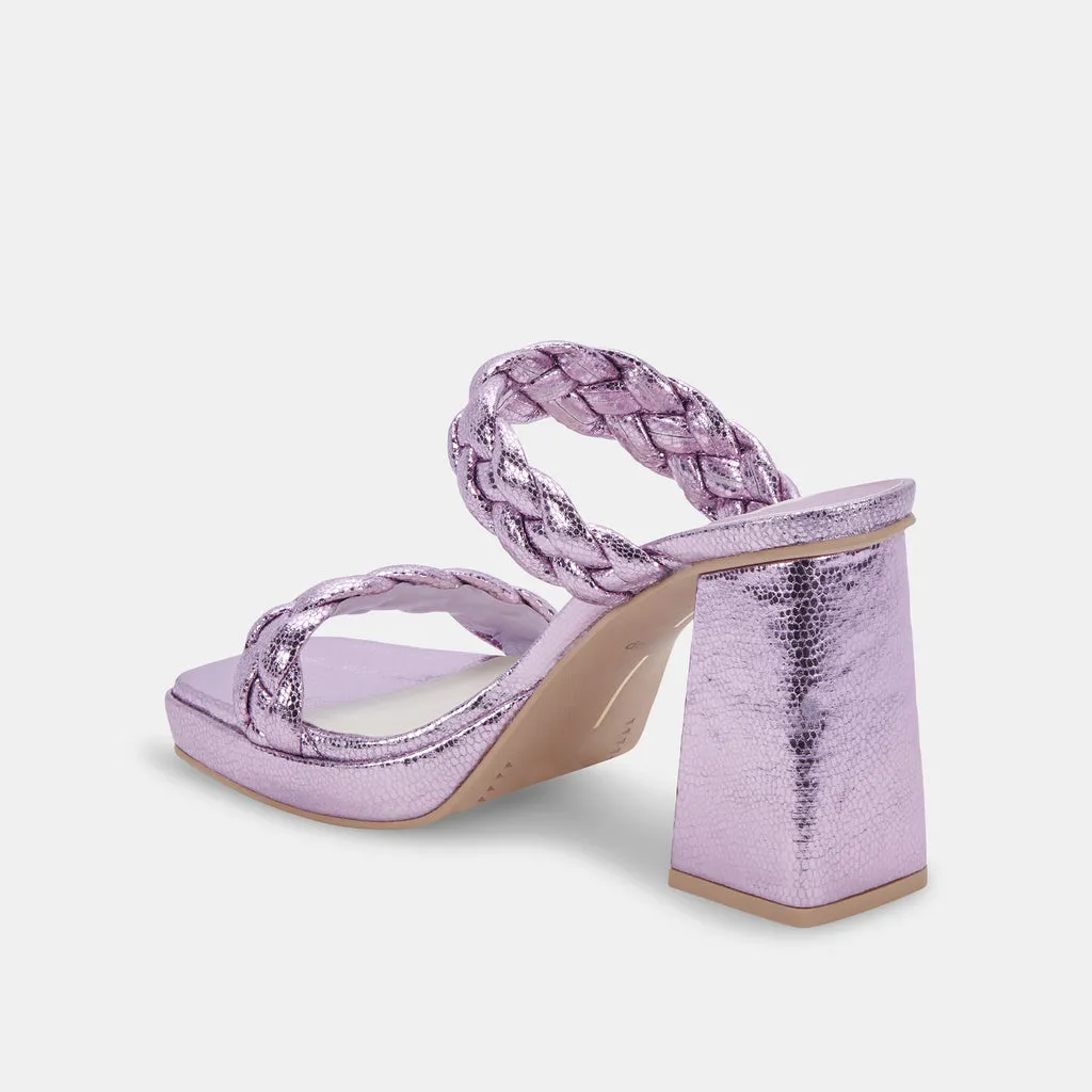 ASHBY Platform Heels Lilac Crackled Stella | Lilac Stella Heeled Sandals– Dolce Vita 6887435665474