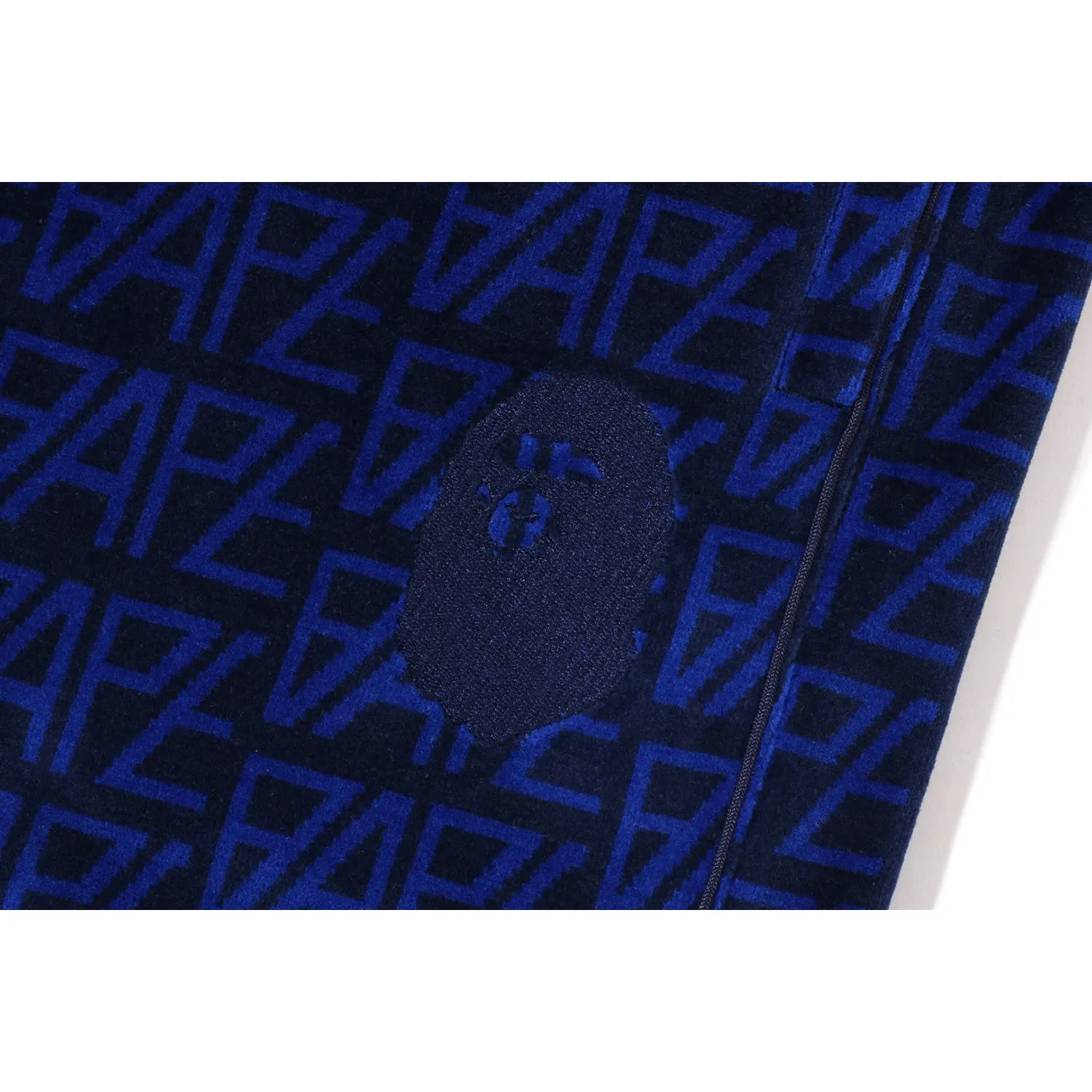 BAPE LOGO MONOGRAM VELOUR SHORTS MENS