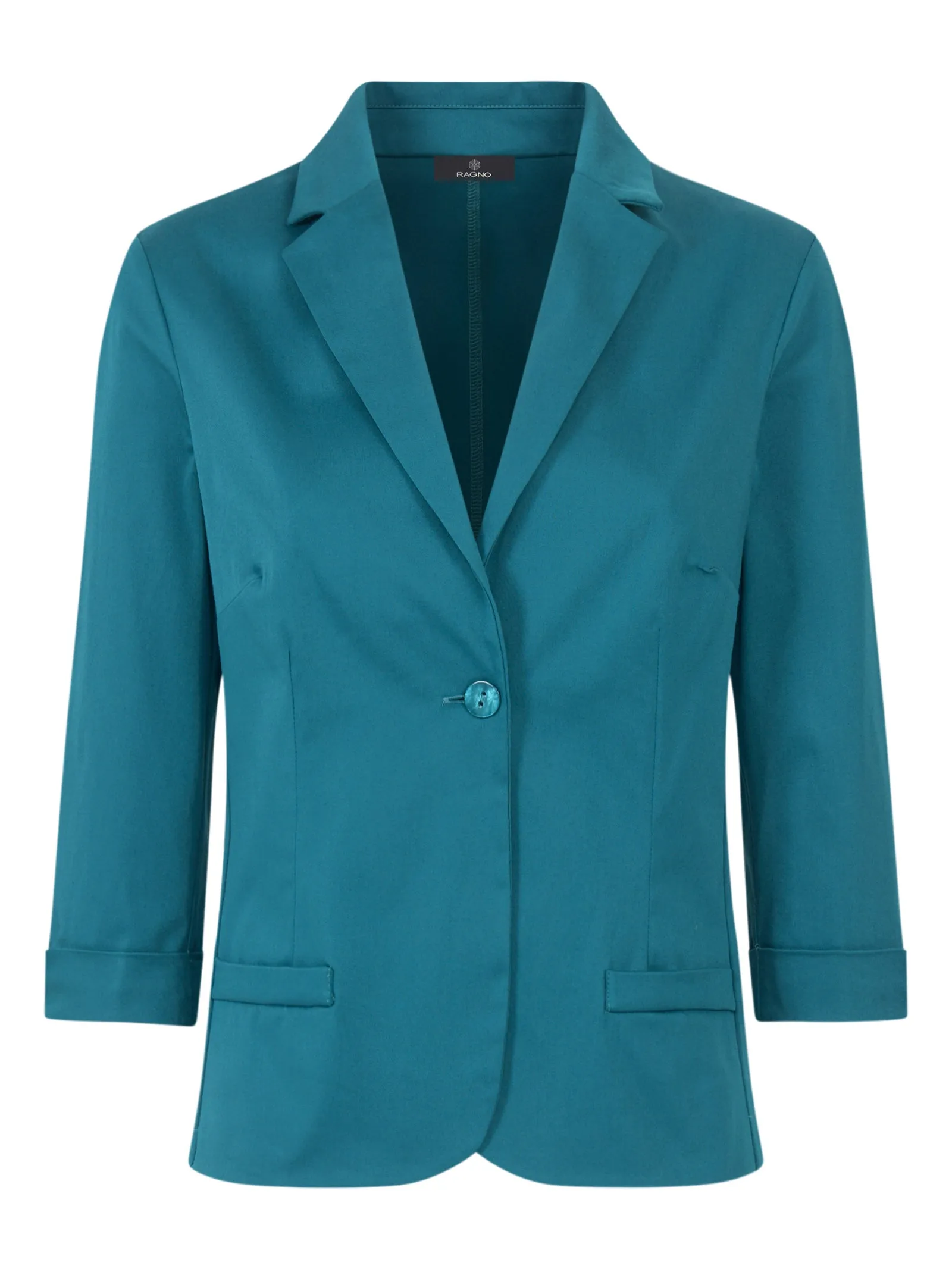 Blazer con manica 3/4 in Satin Power - Deep Lake