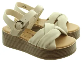 BLOWFISH Ladies Linder Flatform Sandals In Bone