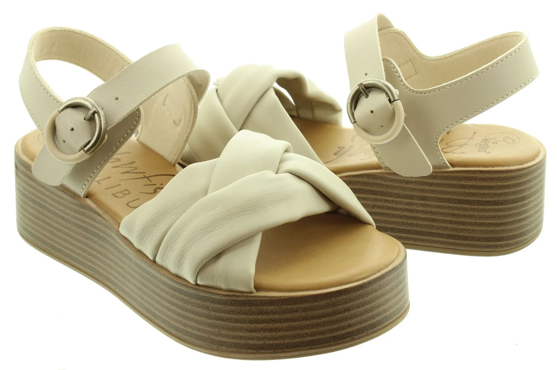 BLOWFISH Ladies Linder Flatform Sandals In Bone