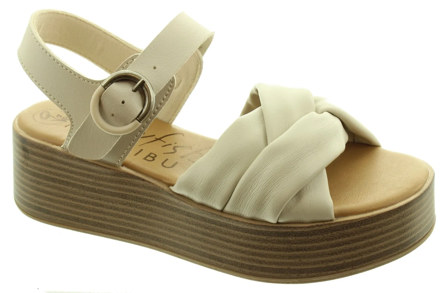 BLOWFISH Ladies Linder Flatform Sandals In Bone