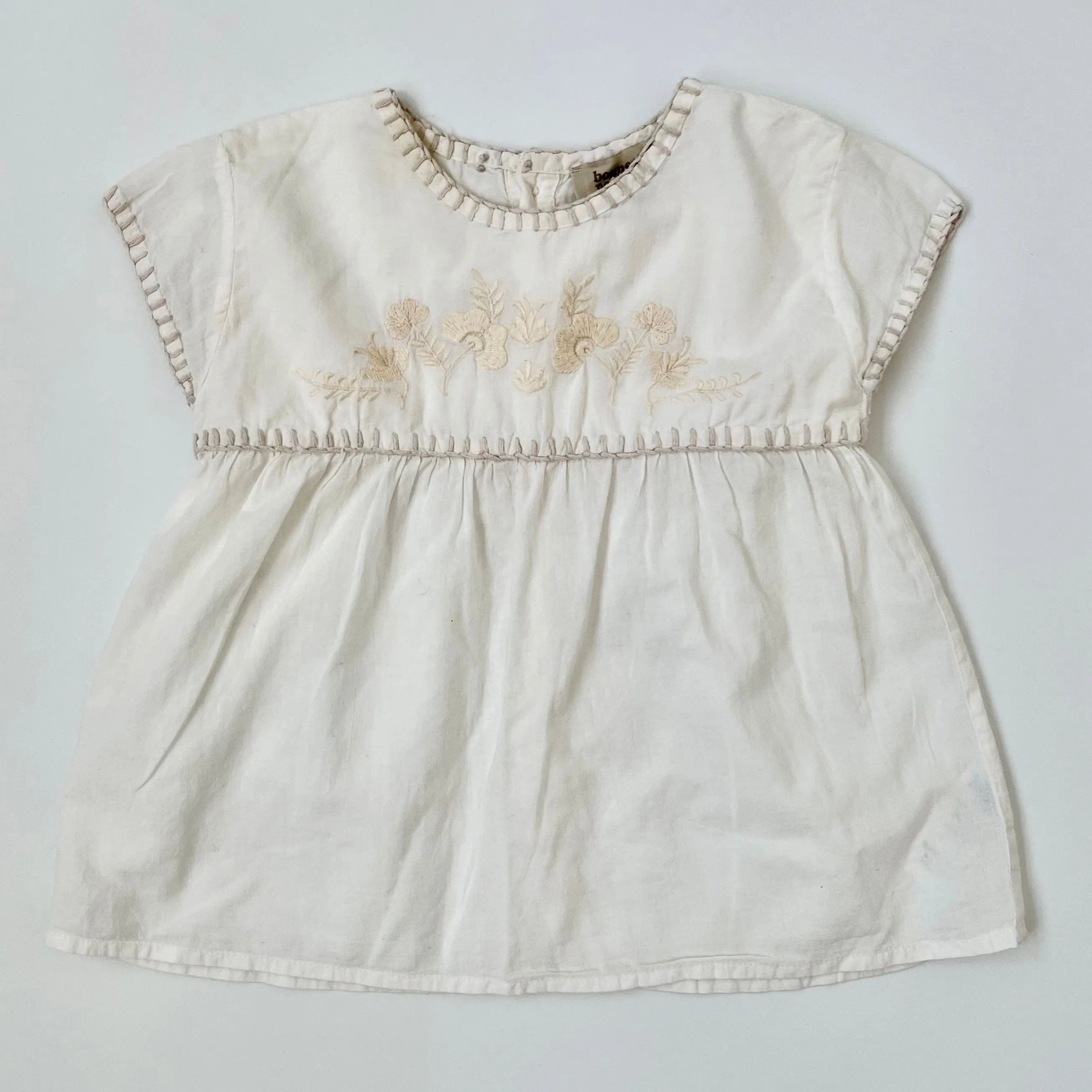 Bonnet A Pompon Embroidered Blouse: 3 Years