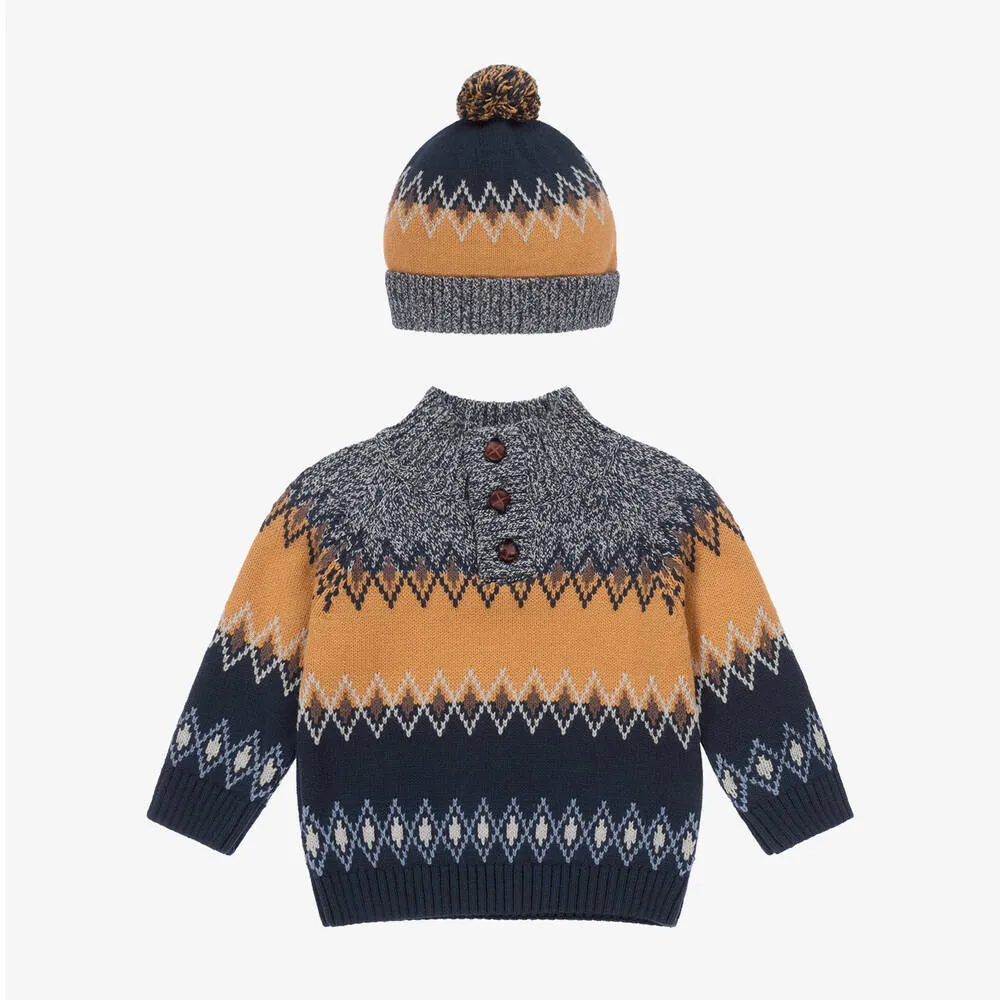 Boys Blue Knitted Sweater 