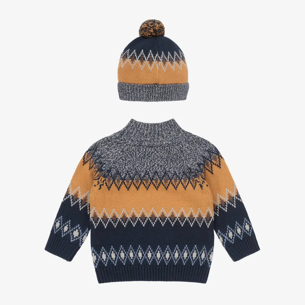 Boys Blue Knitted Sweater 