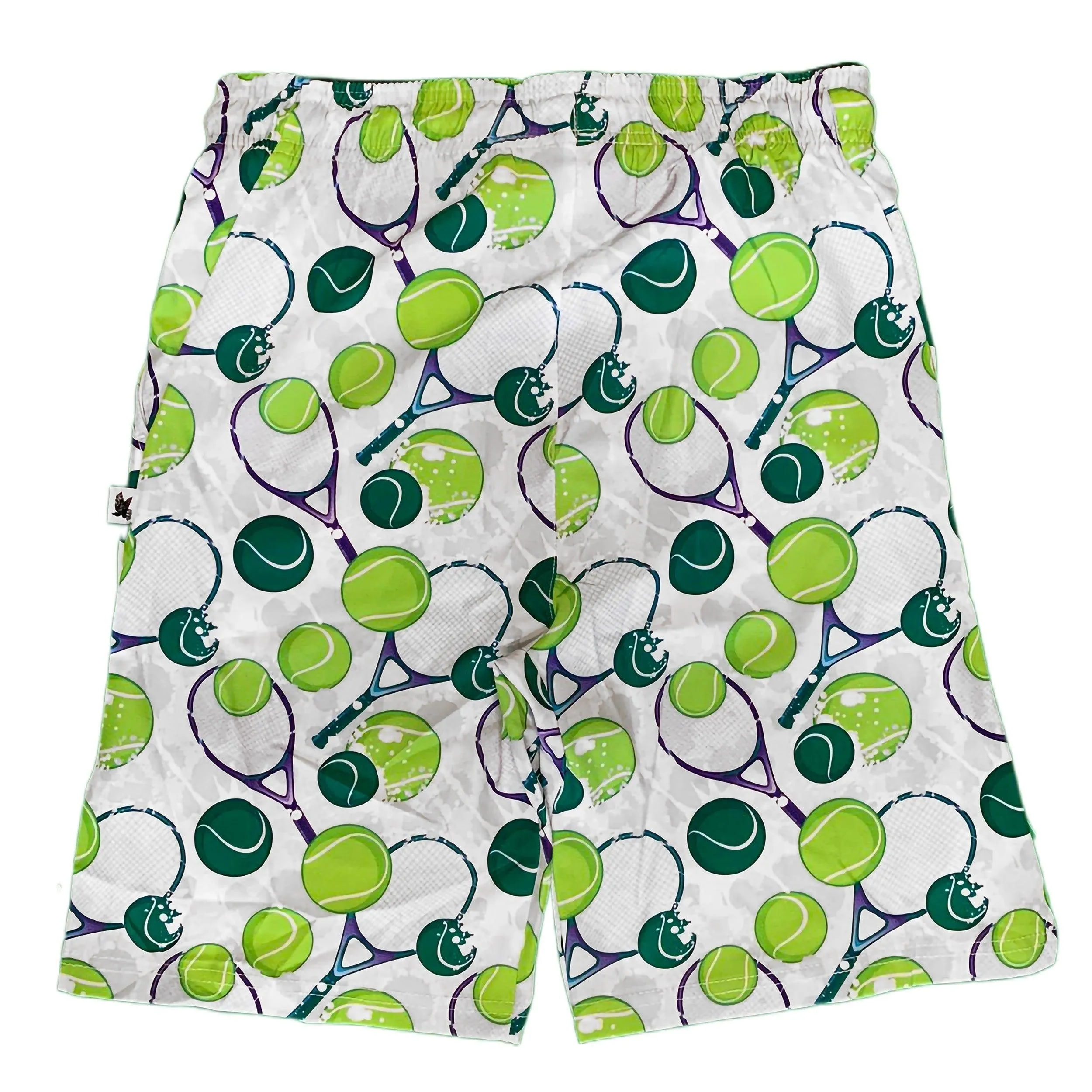 Boys Tennis Flow Print Short White