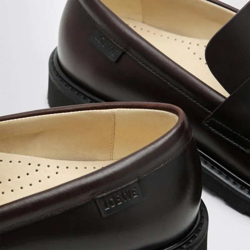BROWN LEATHER BLAZE LOAFER