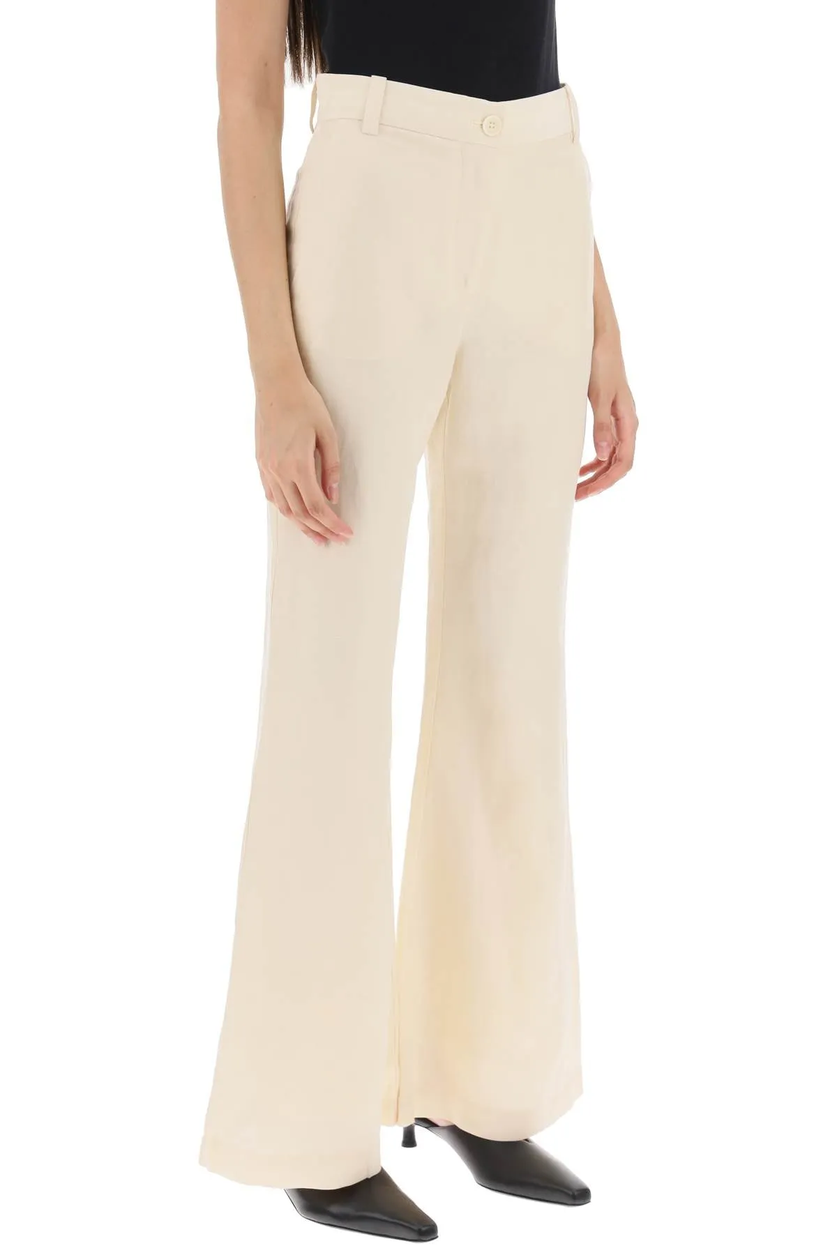 By malene birger carass linen blend pants Q71784005 PEARL