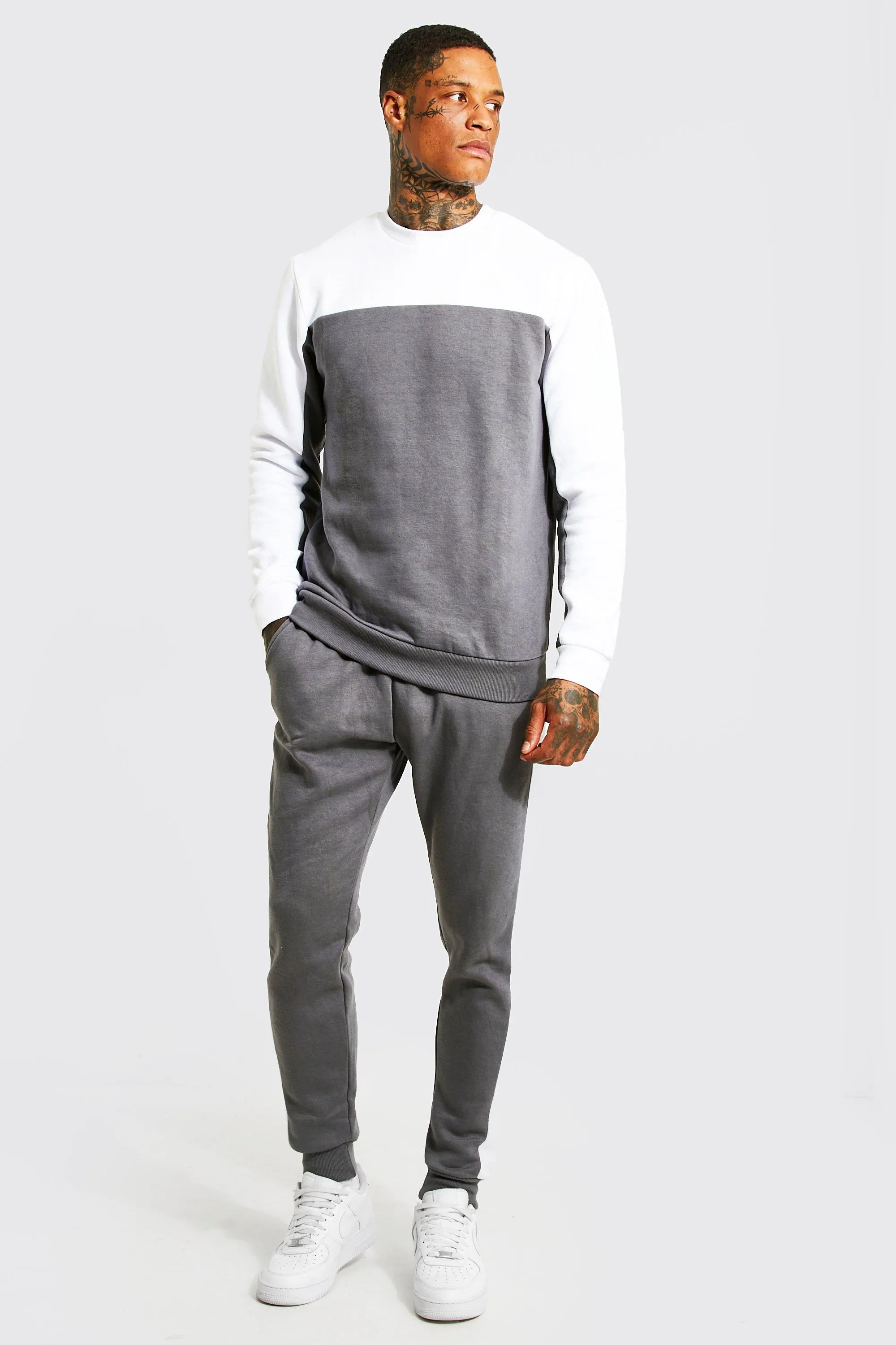 Colour Block Sweater Tracksuit