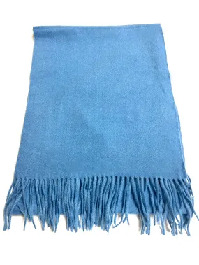 Cornflower Blue Cashmere Wool Scarf