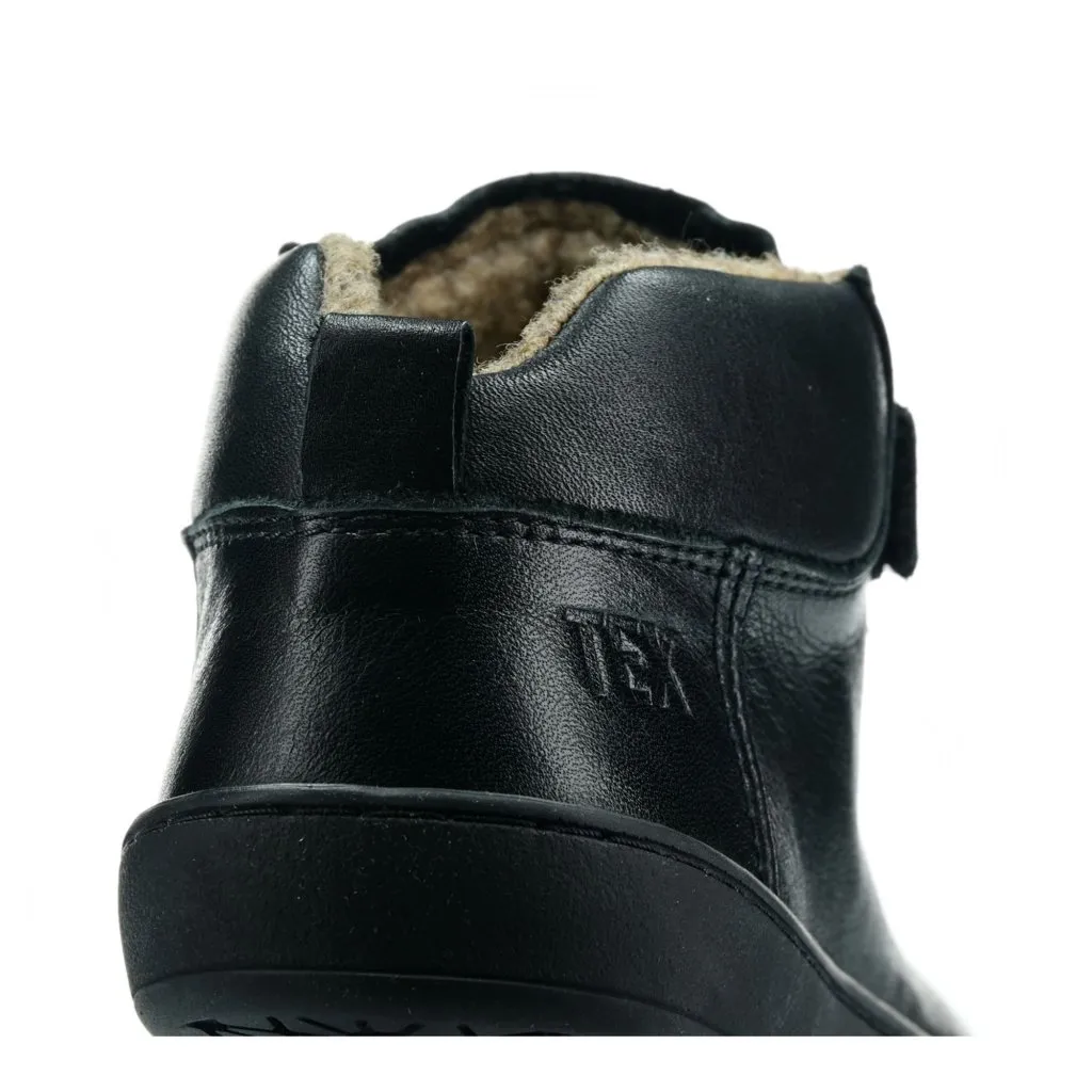 Crave Bergen Black winter barefoot shoes