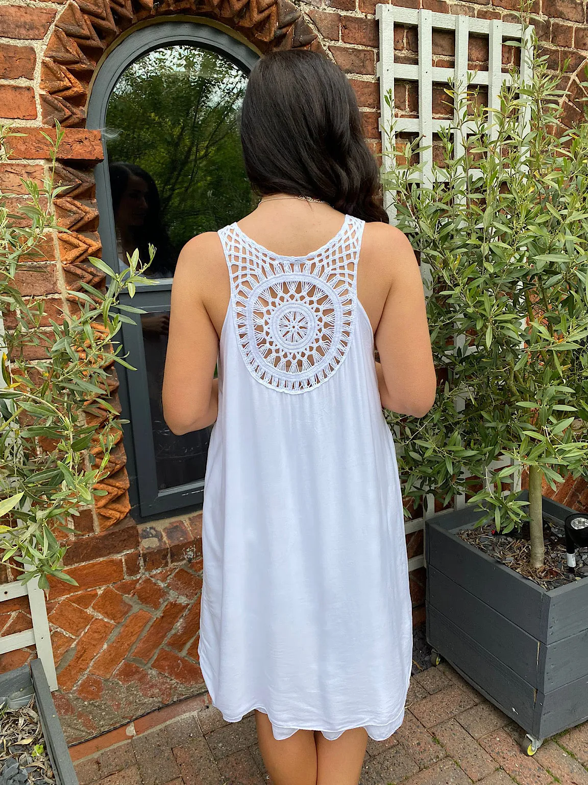 Crochet Back Detail Dress Lucy