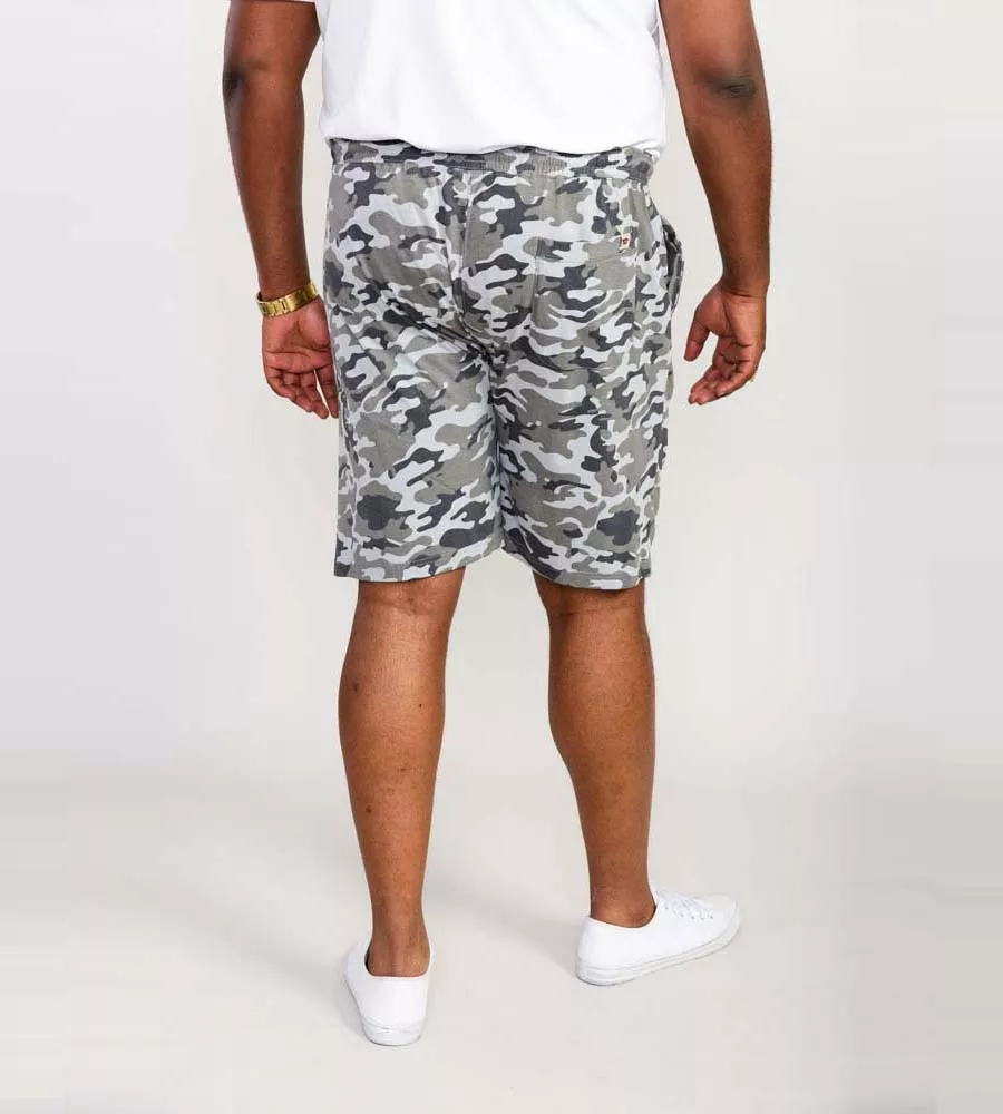 D555 Big Mens Jersey Camouflage Shorts With Elasticated Waist (CARLTON)