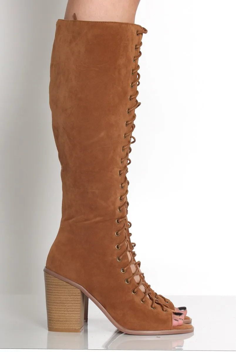 Devon Tan Knee High Boots