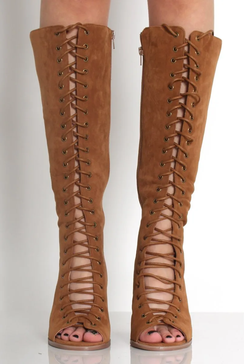 Devon Tan Knee High Boots