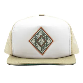 Diamond Trucker Hat - Tan/White