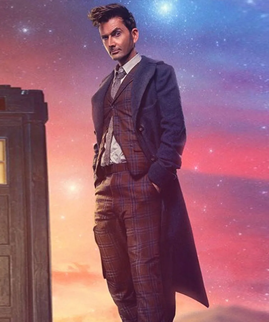 Doctor Who 10th Doctor Blue Coat