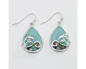 Dolphin Scene Earrings