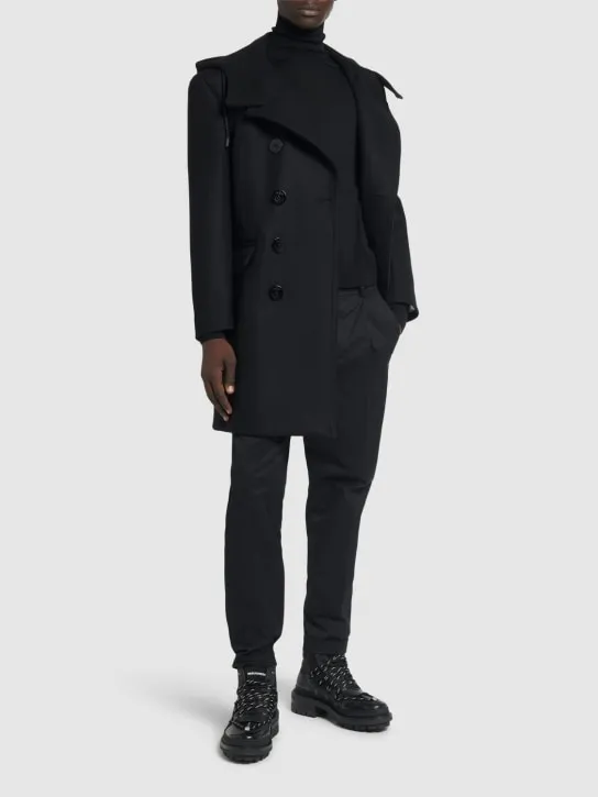 Dsquared2   Felted wool blend double breasted coat 