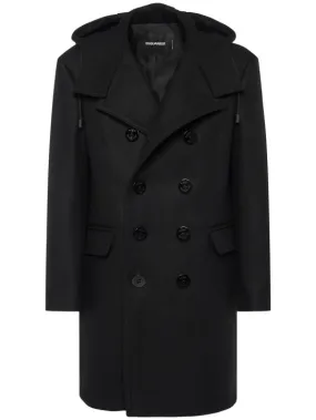 Dsquared2   Felted wool blend double breasted coat 