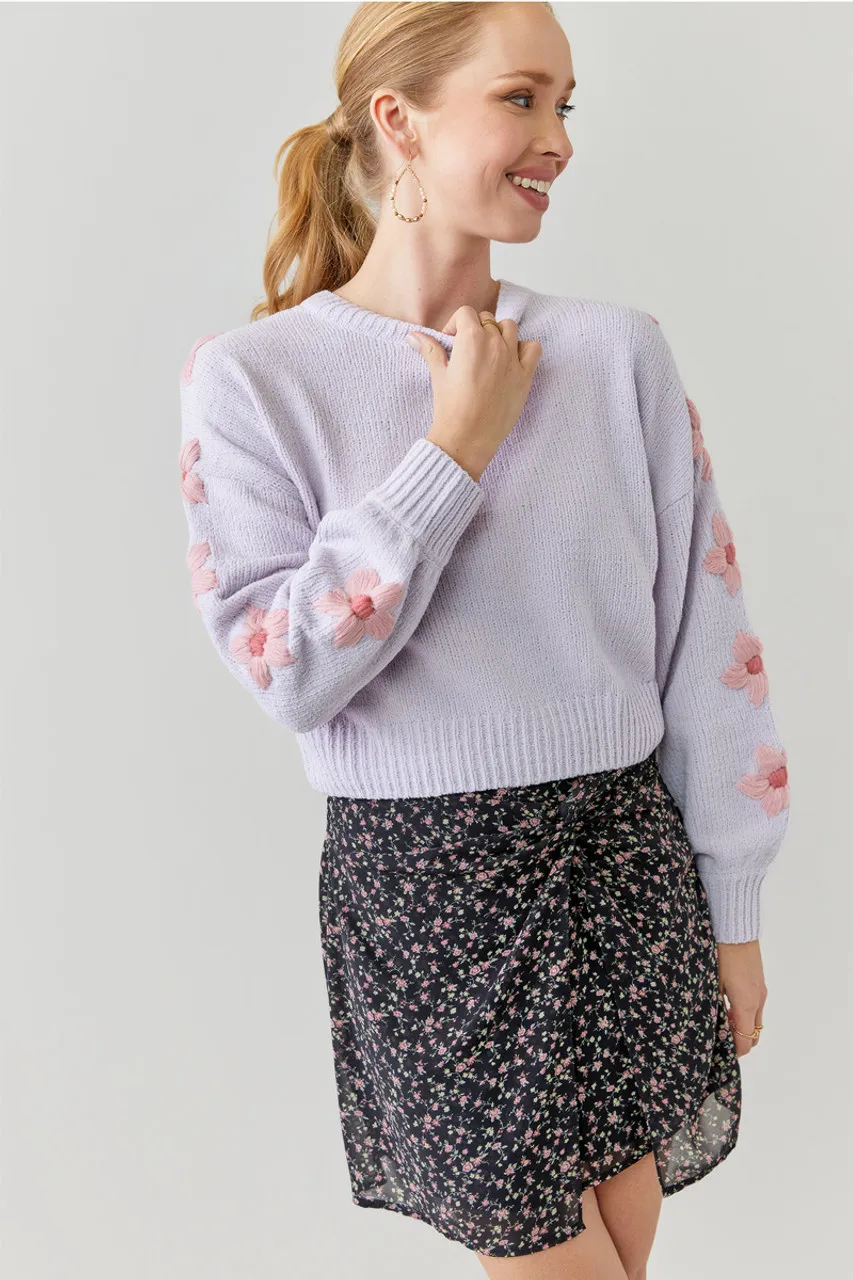 Edie Floral Embroidered Sweater