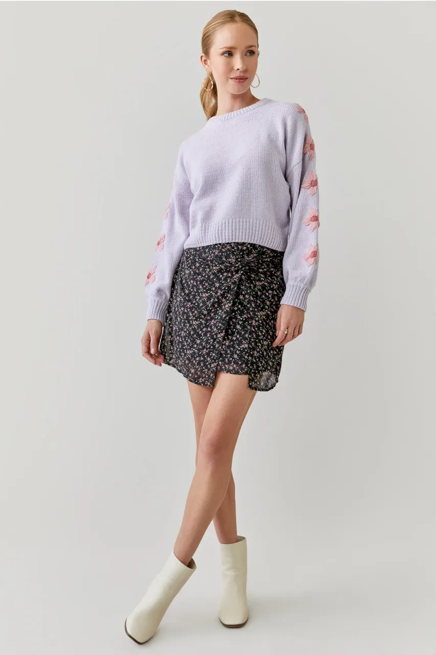 Edie Floral Embroidered Sweater