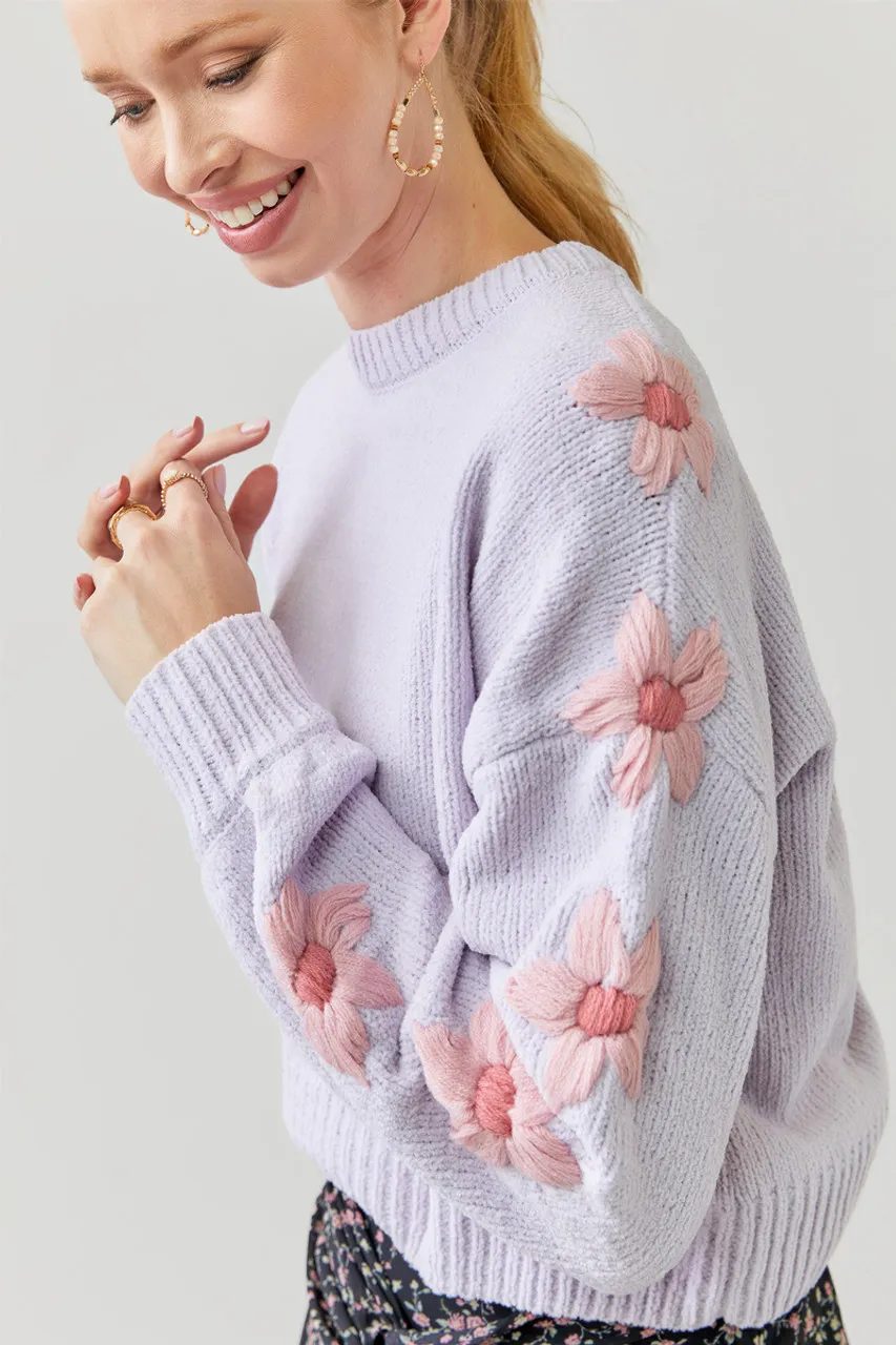 Edie Floral Embroidered Sweater