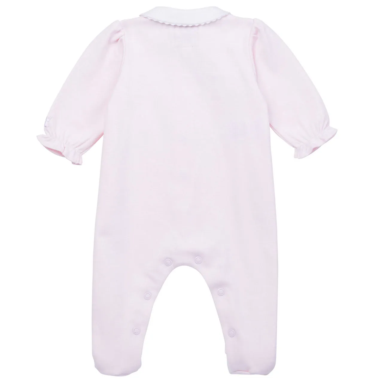 EMILE ET ROSE Helen Two-Piece Collared Babygrow and Hat Set - Light Pink