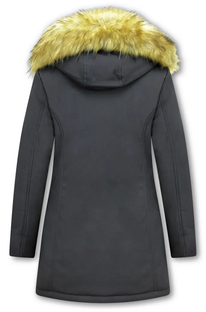 Fake Fur Winter Coat Women Black |