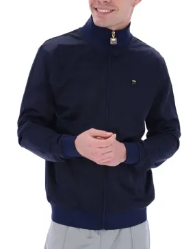 Fila Terzo Shiny Houndstooth Track Jacket Navy Tonal