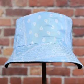 FOOT CLAN | PAISLEY BANDANA | BUCKET HAT | ICY BLUE S/M