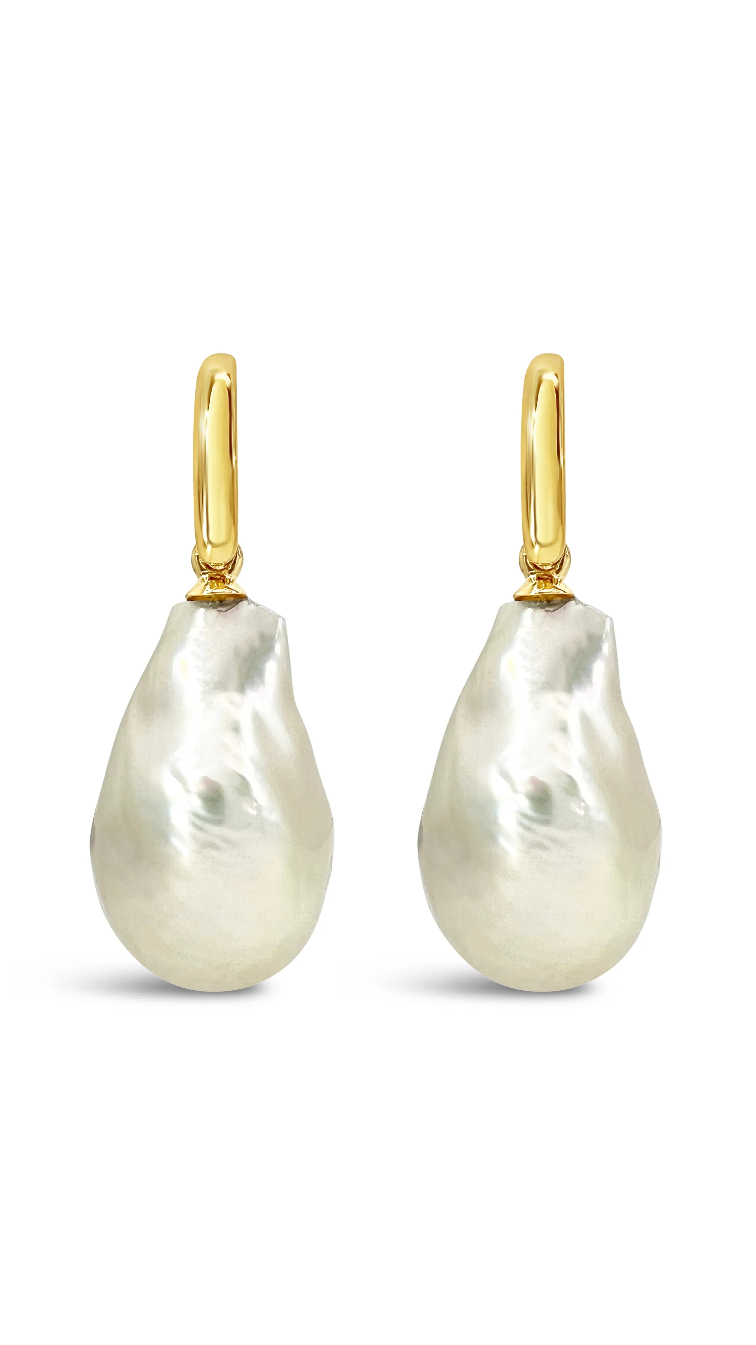 Freshwater Baroque Pearl Hook Earrings