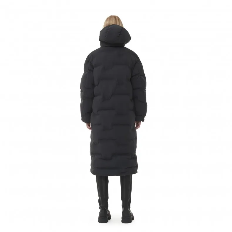 GANNI Soft Puffer Oversized Coat (Black)