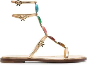 Gianvito Rossi Shanti 05 flat gladiator sandals Gold