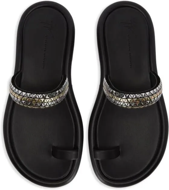 Giuseppe Zanotti Redouart studded sandals Black