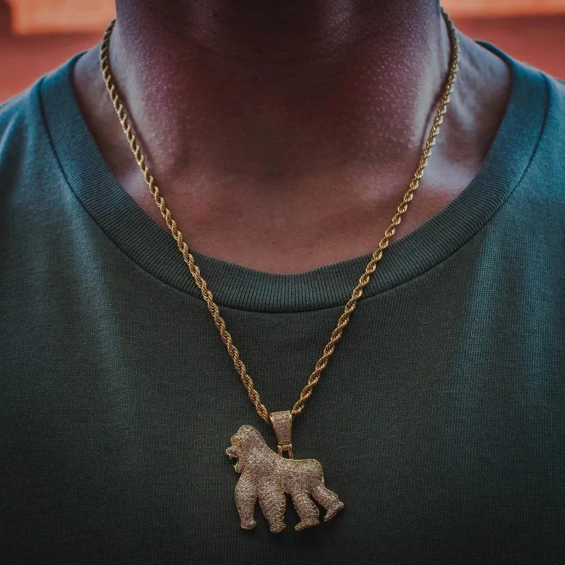 Gorilla Necklace in Yellow Gold